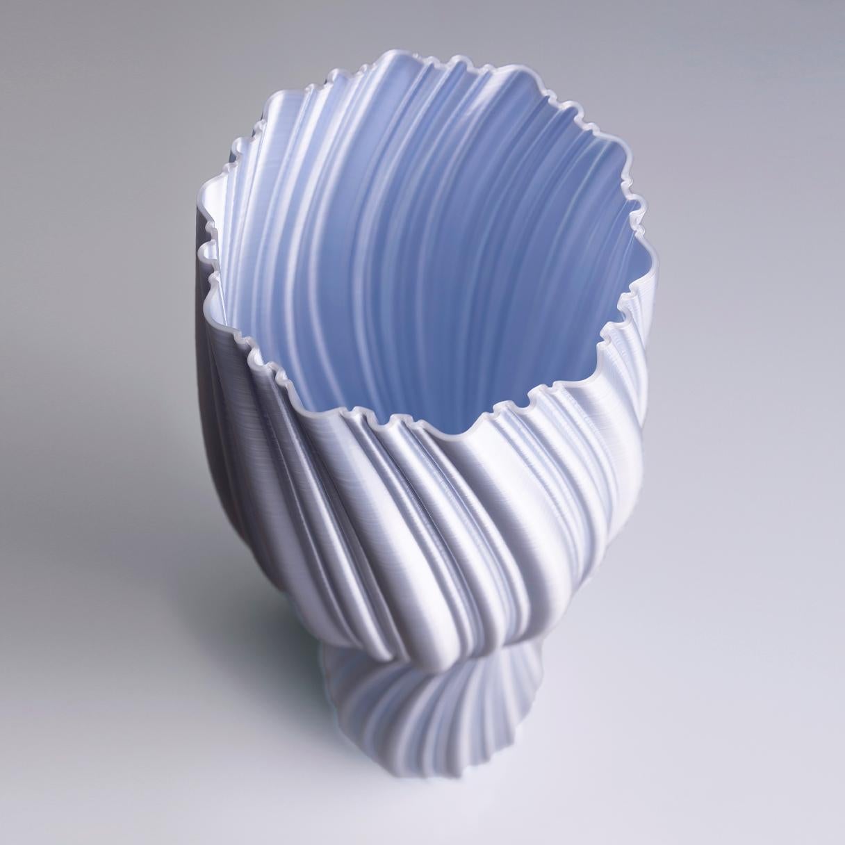 Post-Modern Calliope, White Contemporary Sustainable Vase-Sculpture For Sale