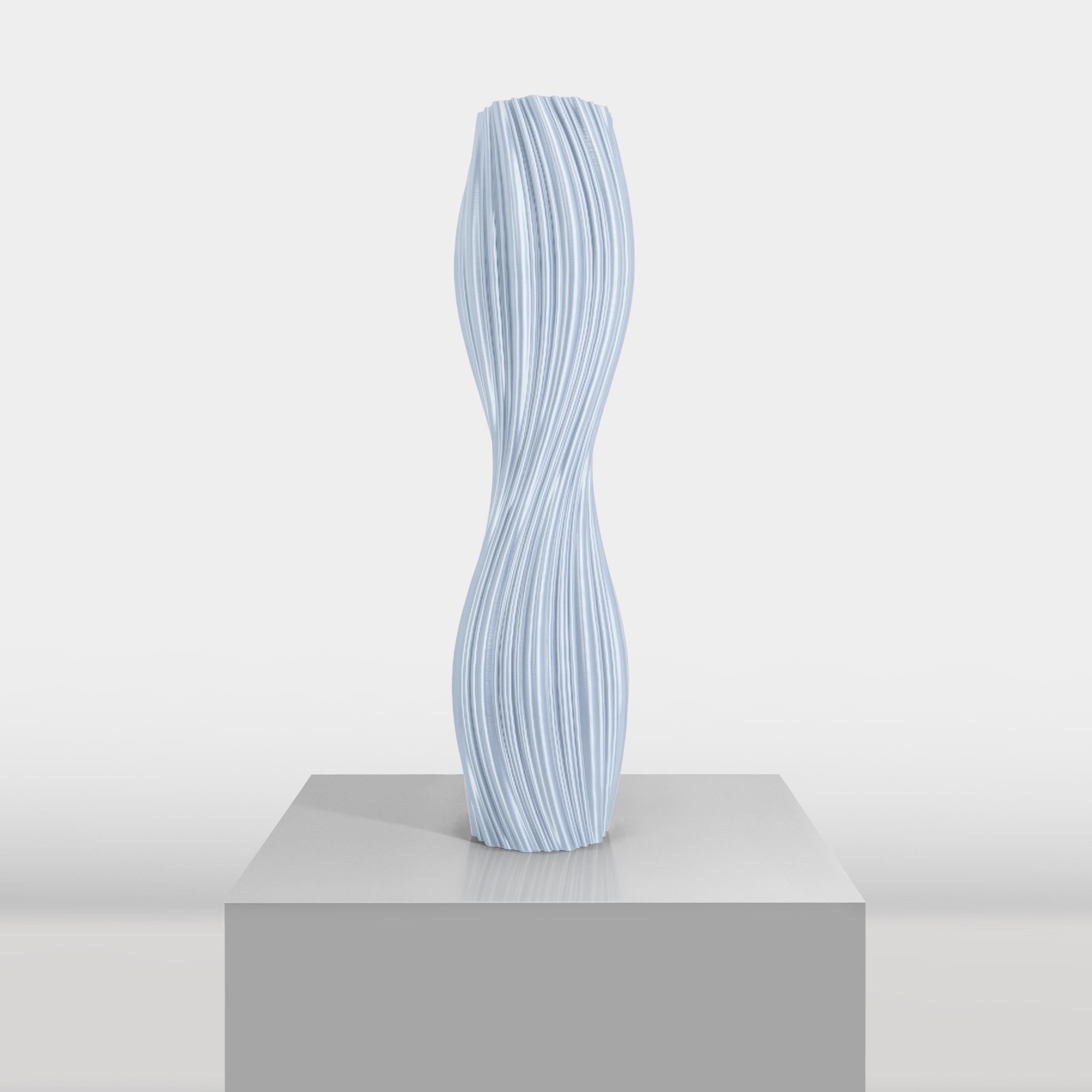 Plastic Calliope, White Contemporary Sustainable Vase-Sculpture For Sale