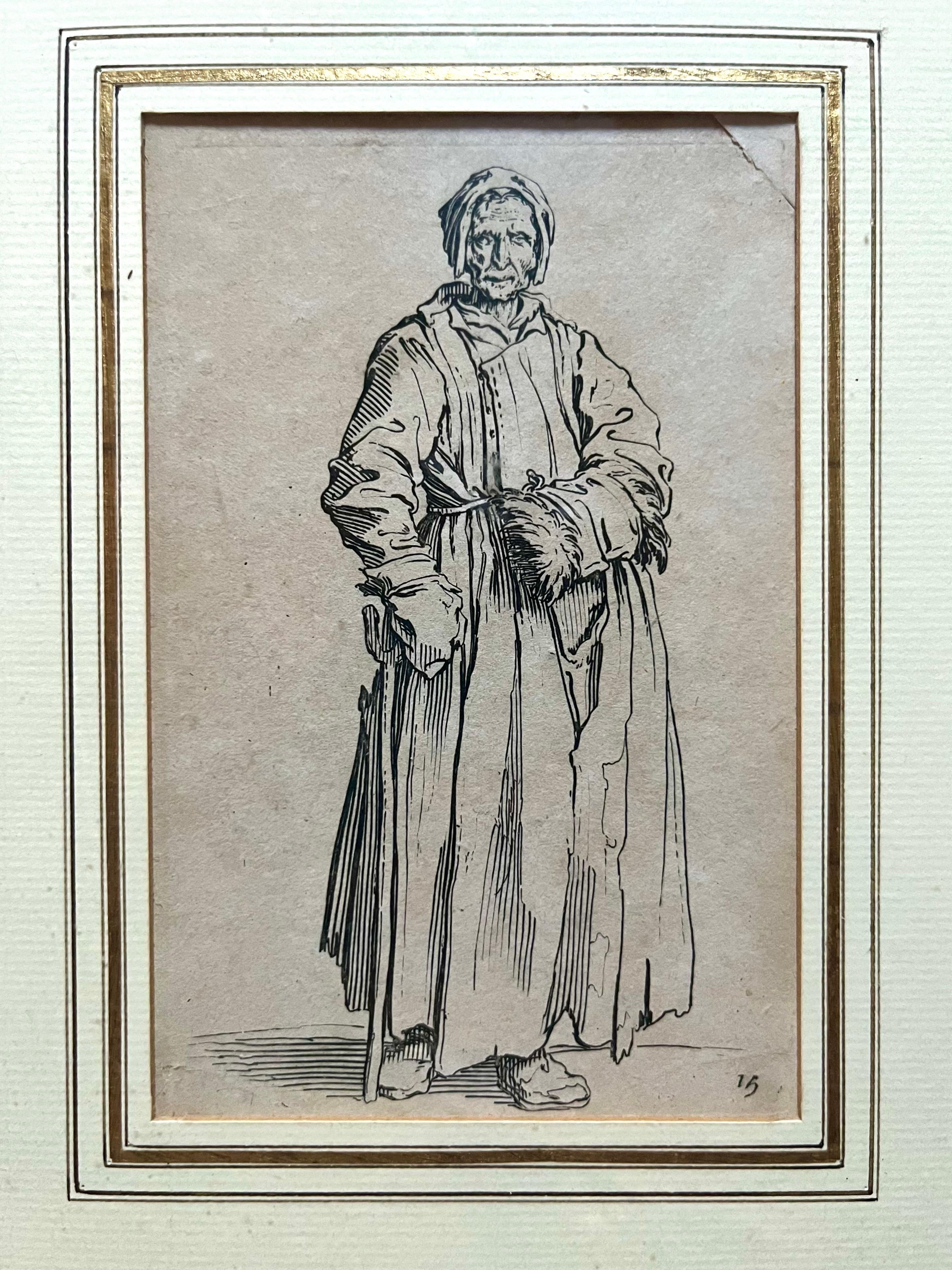 CALLOT – 6er-Set Gravuren Les Gueux – gerahmt – 17. Jacques CALLOT – Frankreich (Französisch) im Angebot