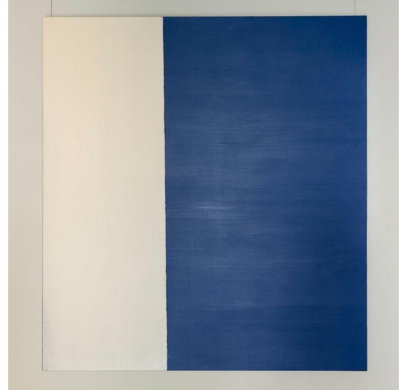 Pittura esposta, Paynes Grey/Cobalt, Olio su tela di Callum Innes in vendita 1