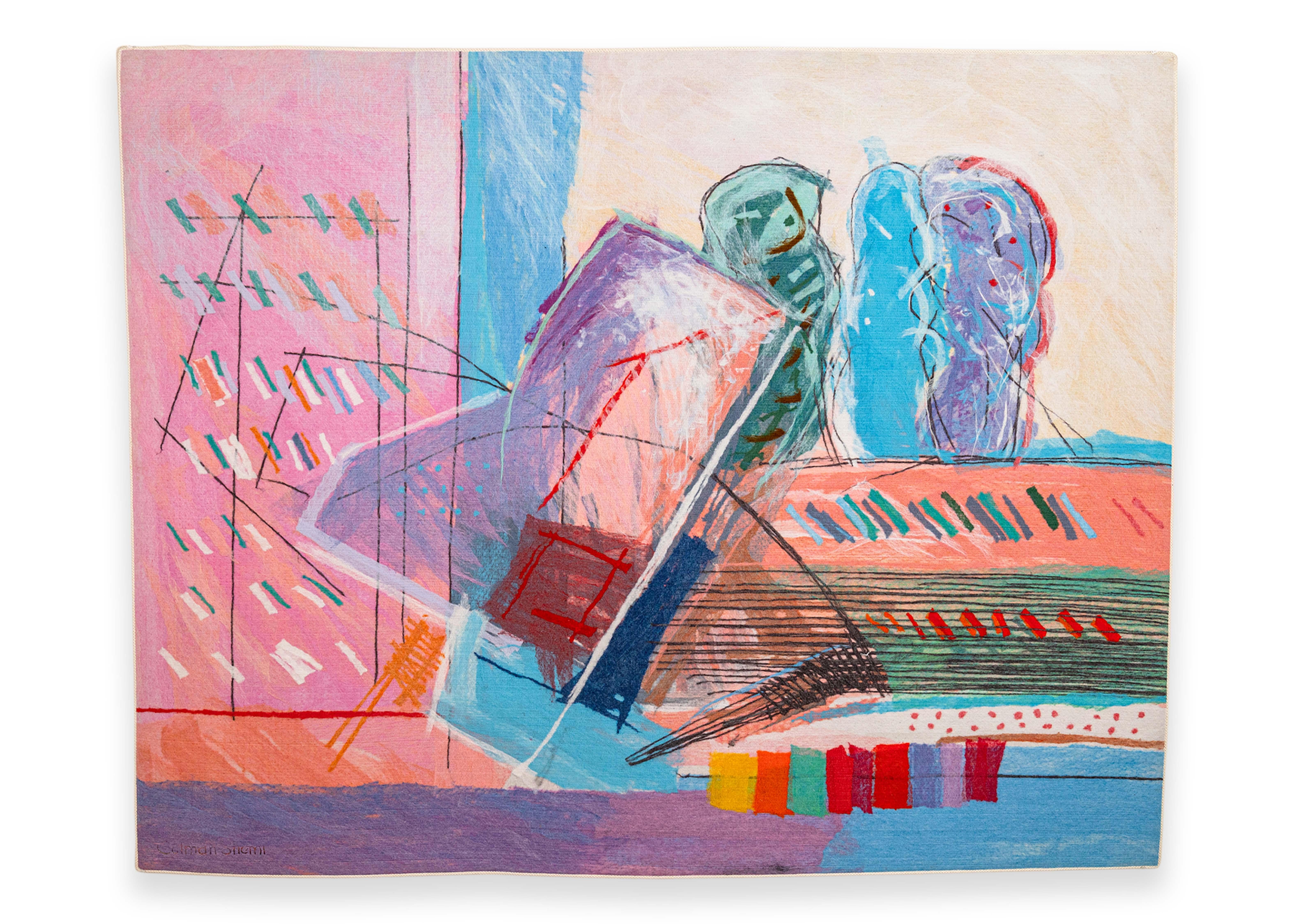 Calman Shemi Environmental Sculptures Signed Contemporary Modern Wall Tapestry (Tapisserie murale moderne contemporaine) en vente 5