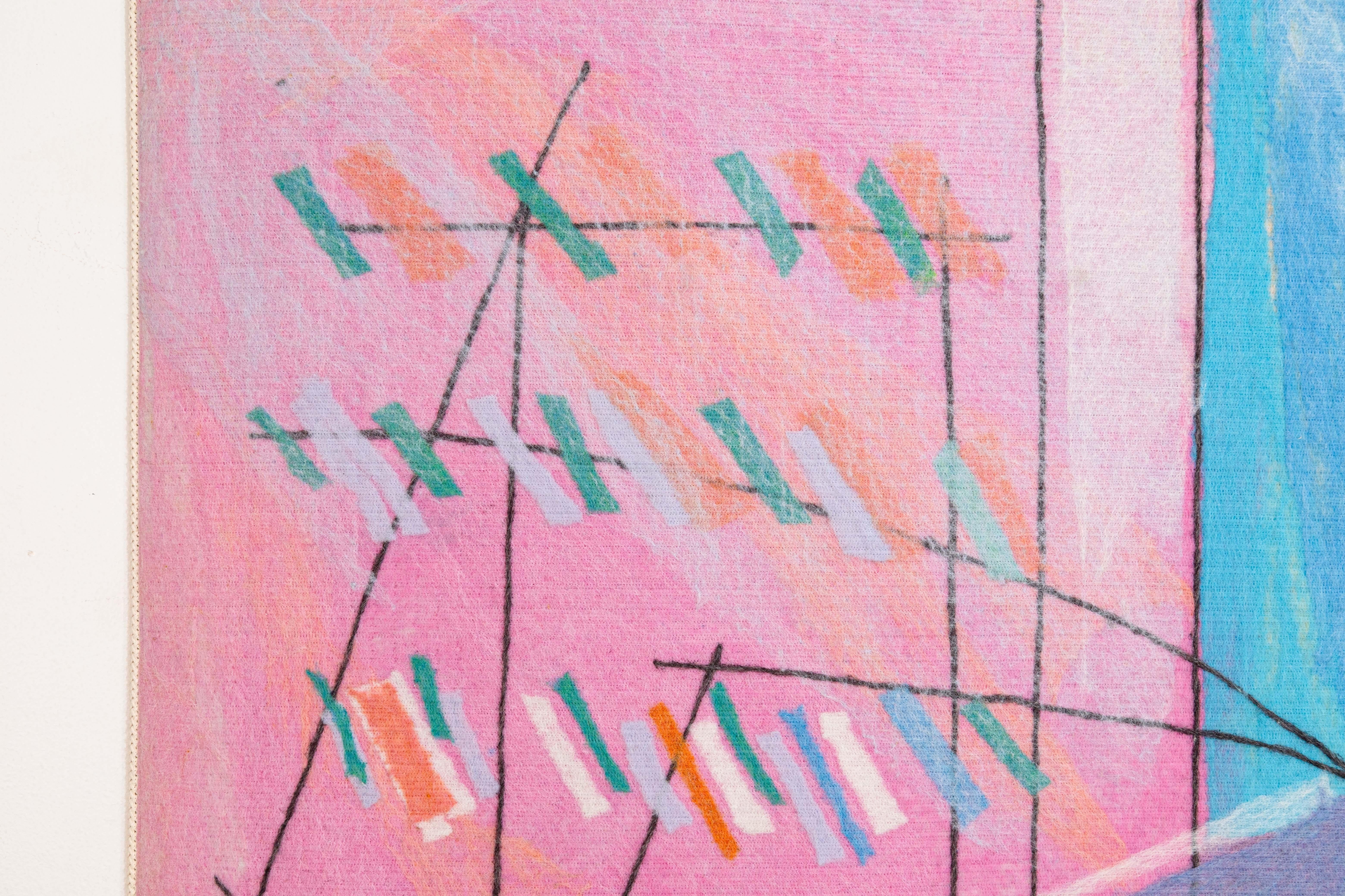 Tapisserie abstraite moderne contemporaine intitulée 