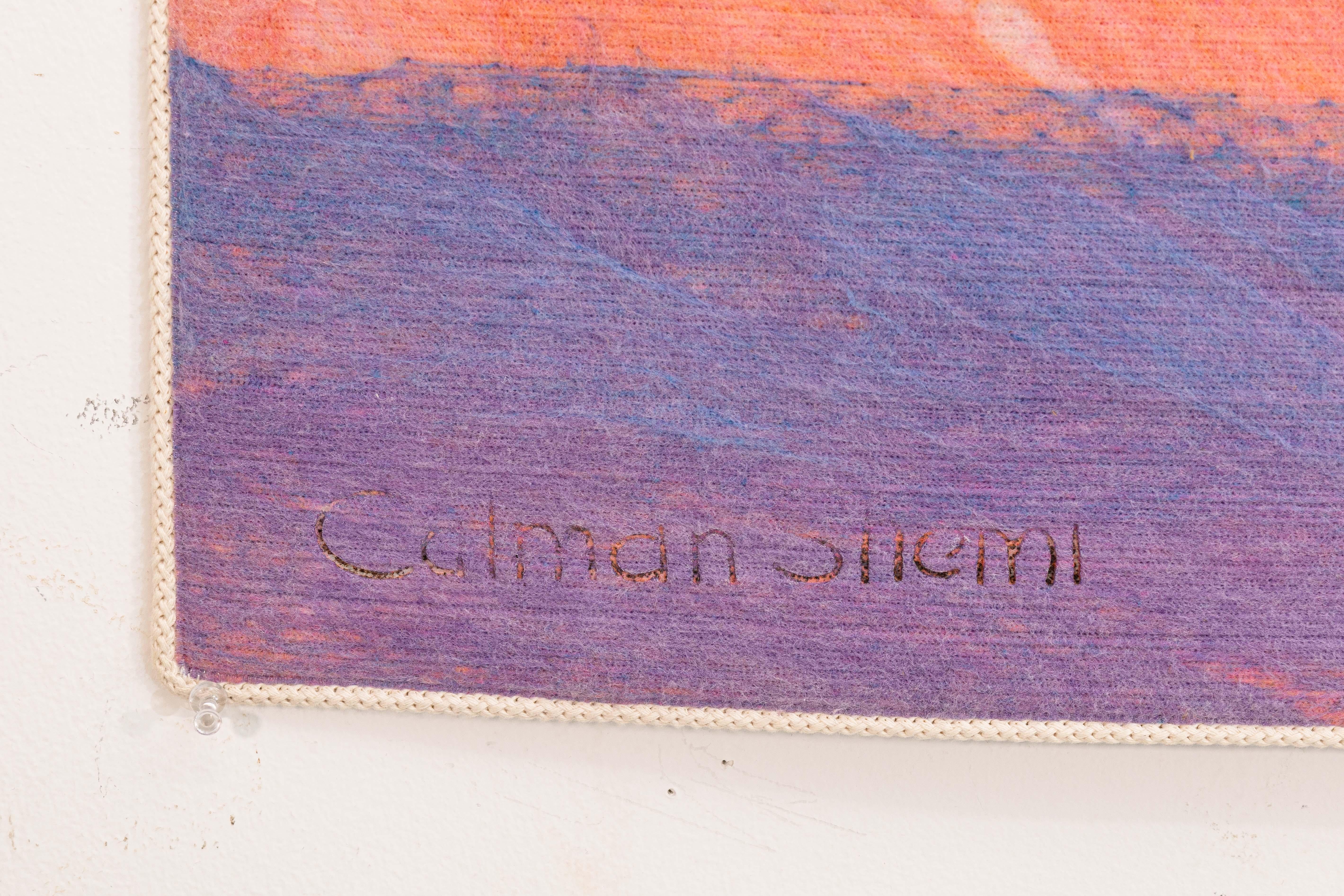 Calman Shemi Environmental Sculptures Signed Contemporary Modern Wall Tapestry (Tapisserie murale moderne contemporaine) en vente 2