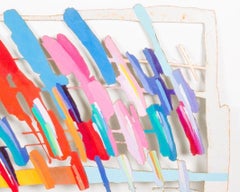 Calman Shemi Listed Artist Postmodern Abstract Metal Wall Sculpture