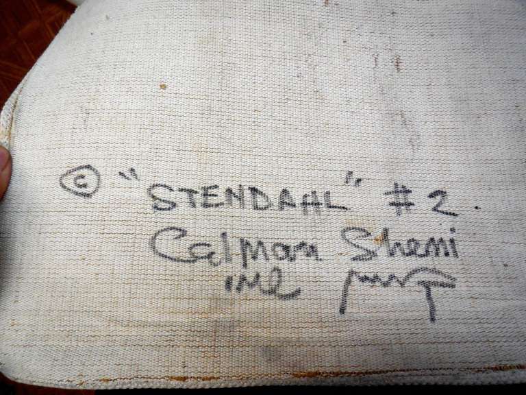 Large Calman Shemi Art Textile Stendhal #2 Israeli Soft Tapestry Wall Hanging For Sale 6
