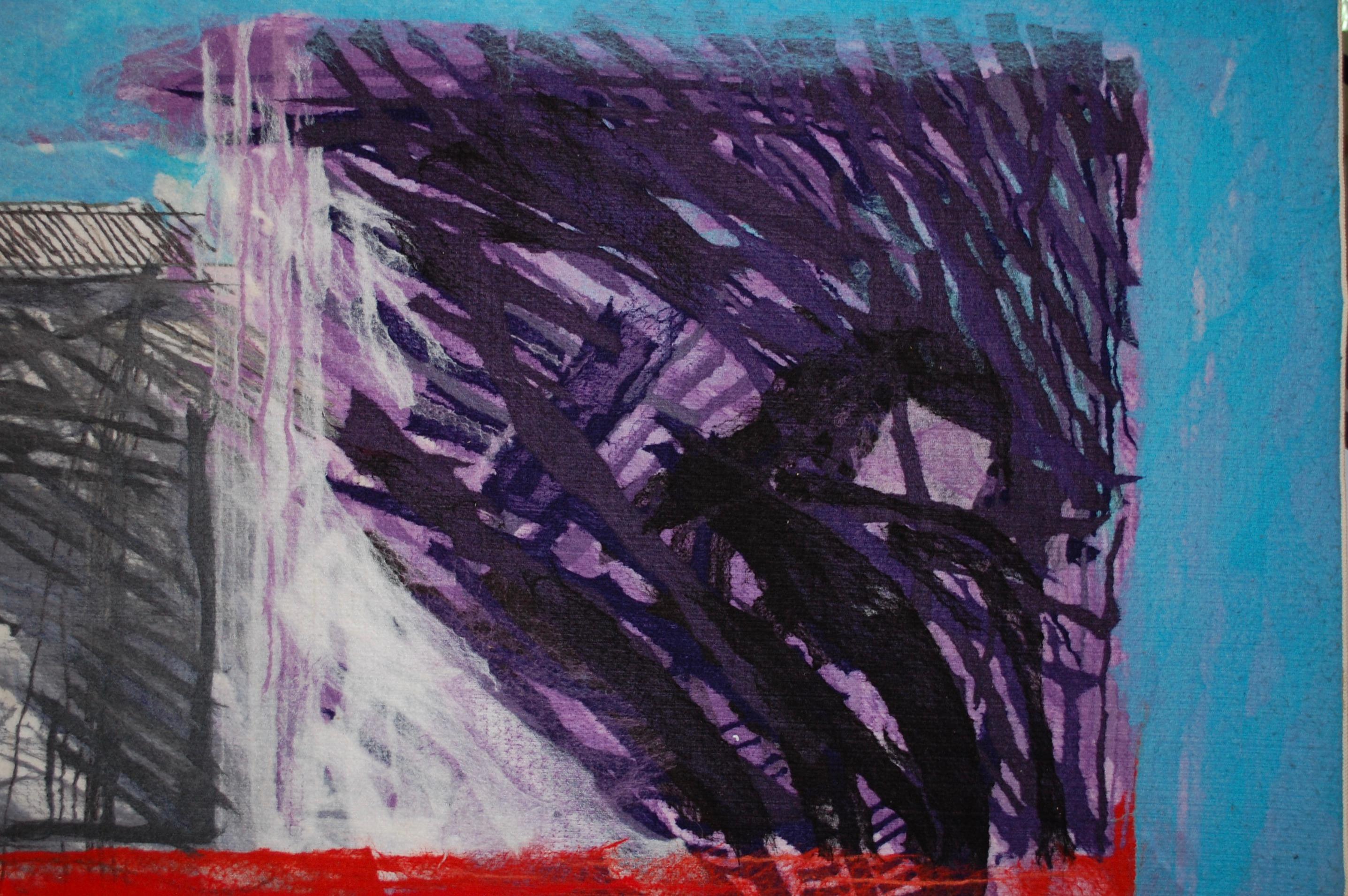 Estructura 11 Tapiz acrílico sobre lana - Mixed Media Art Abstracto de Calman Shemi