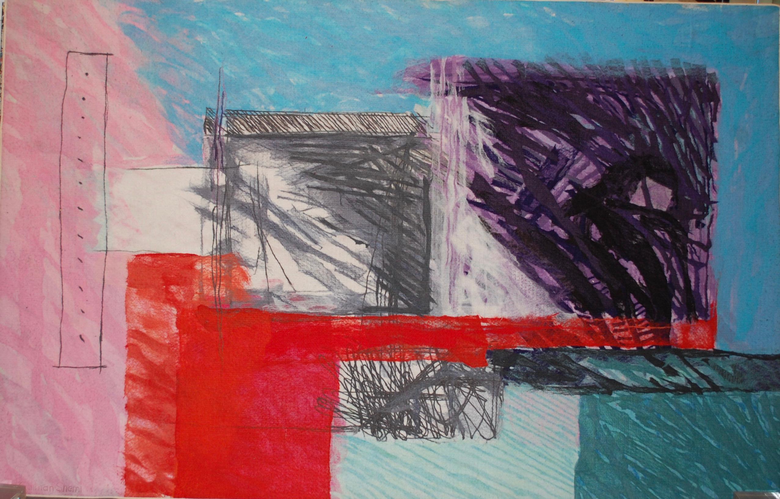 Structure 11 Acrylic On Wool - Mixed Media Art by Calman Shemi