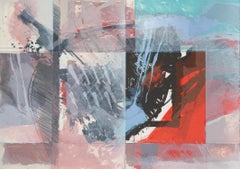 Between Fog & Clarity, Colorful Abstract Lithograph by Calman Shemi