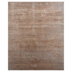 CalmCraft Soft Abstract Ashwood & Honey 6x9 Feet Handknotted Rug For Living Room