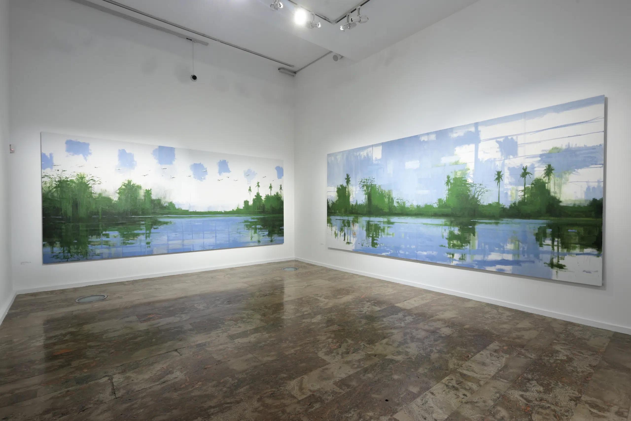 10/02/2023, 16.20 h by Calo Carratalá - Large landscape painting, diptych For Sale 3