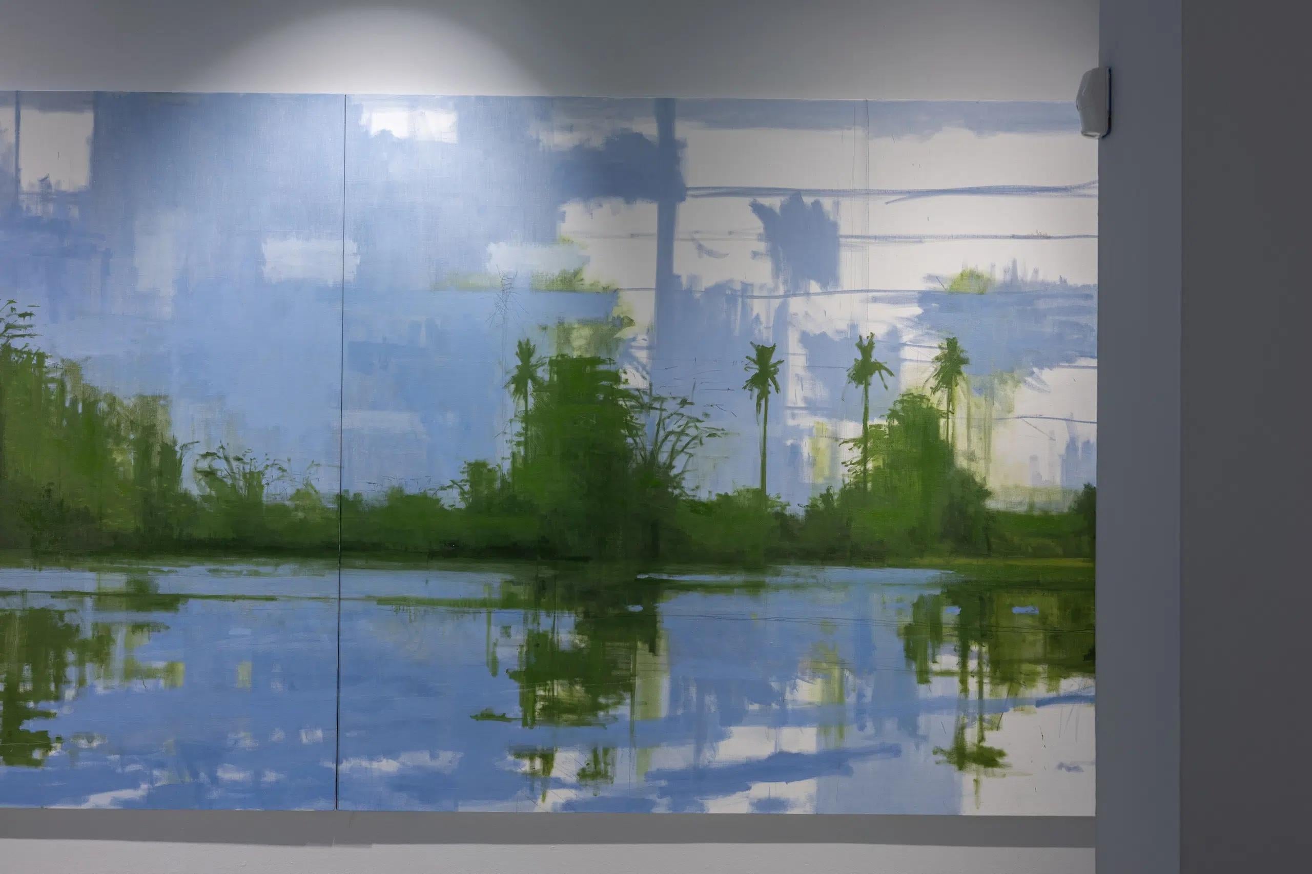 10/02/2023, 16.20 h by Calo Carratalá - Large landscape painting, diptych For Sale 5