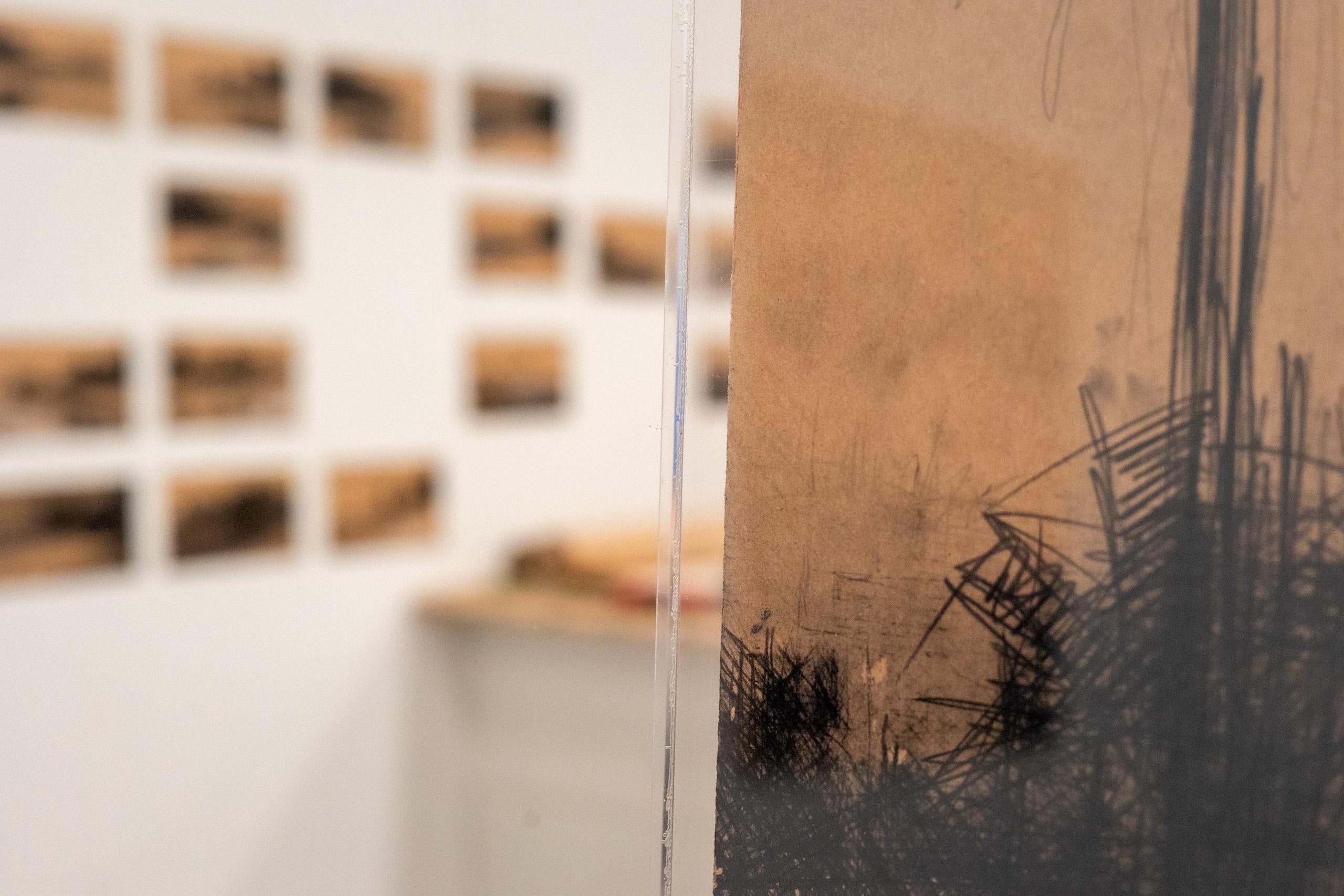 10/02/2023, 19.12 h by Calo Carratalá - Senegal landscape painting, Africa, wood im Angebot 10