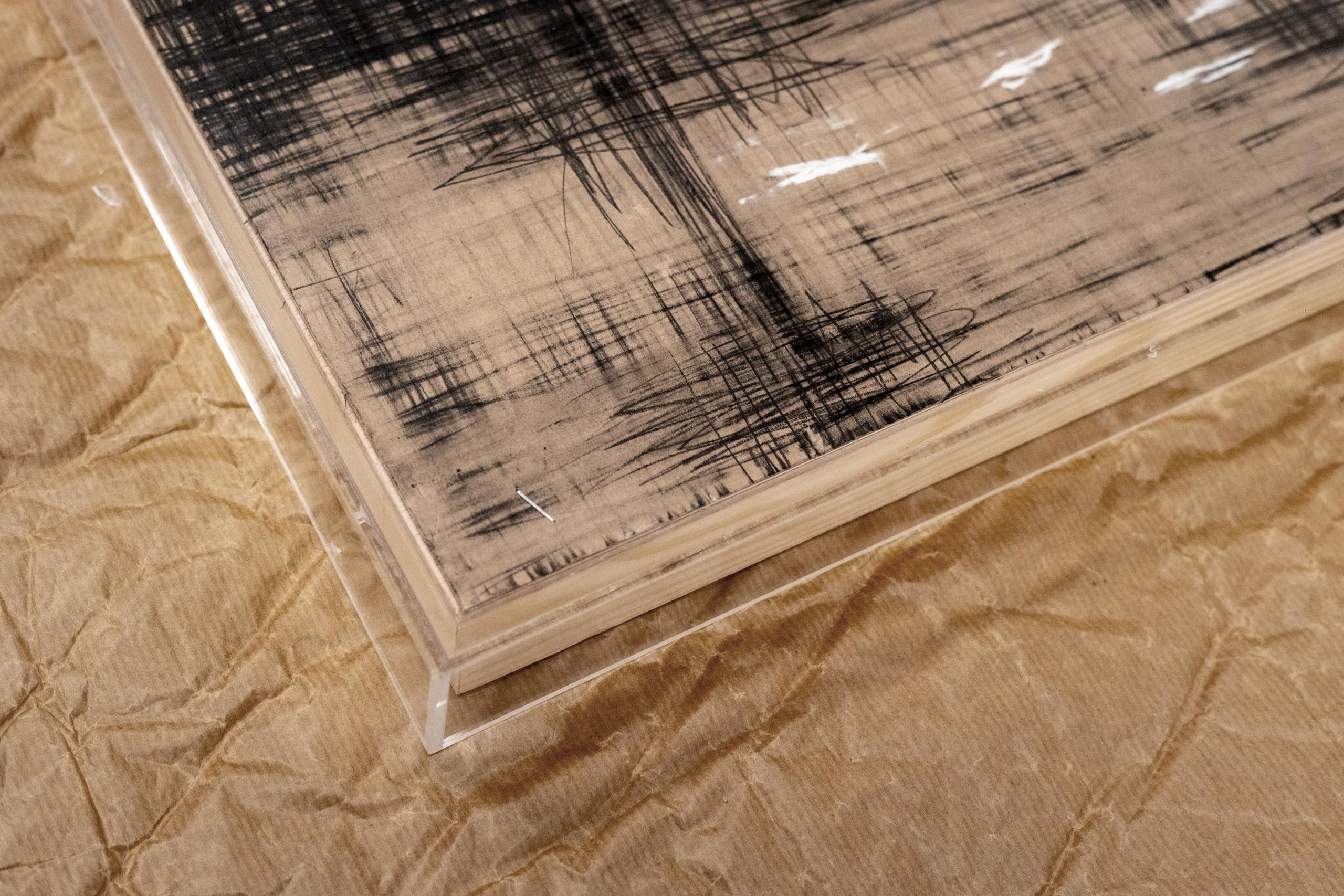 10/02/2023, 19.12 h by Calo Carratalá - Senegal landscape painting, Africa, wood im Angebot 12