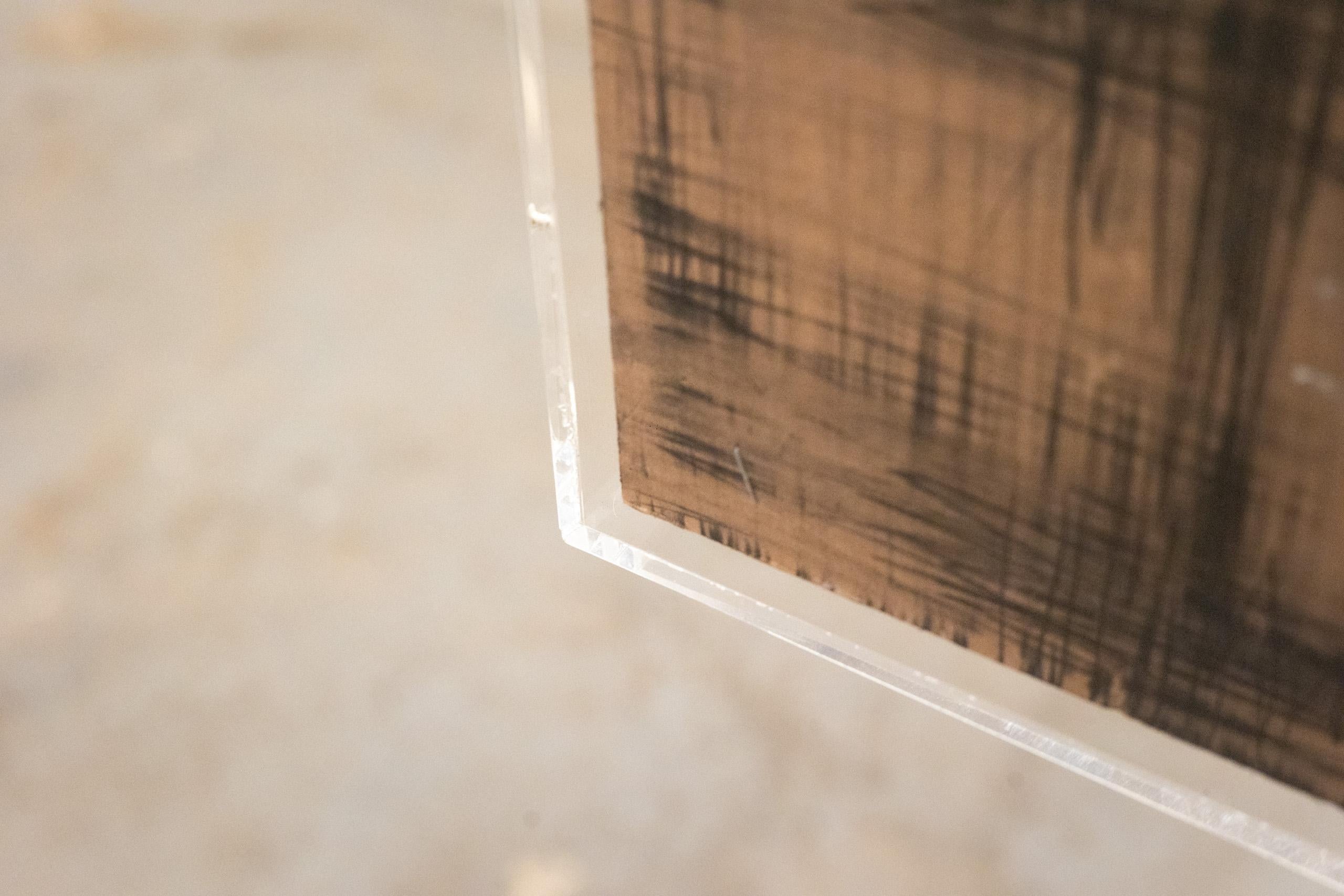 10/02/2023, 19.12 h by Calo Carratalá - Senegal landscape painting, Africa, wood im Angebot 14