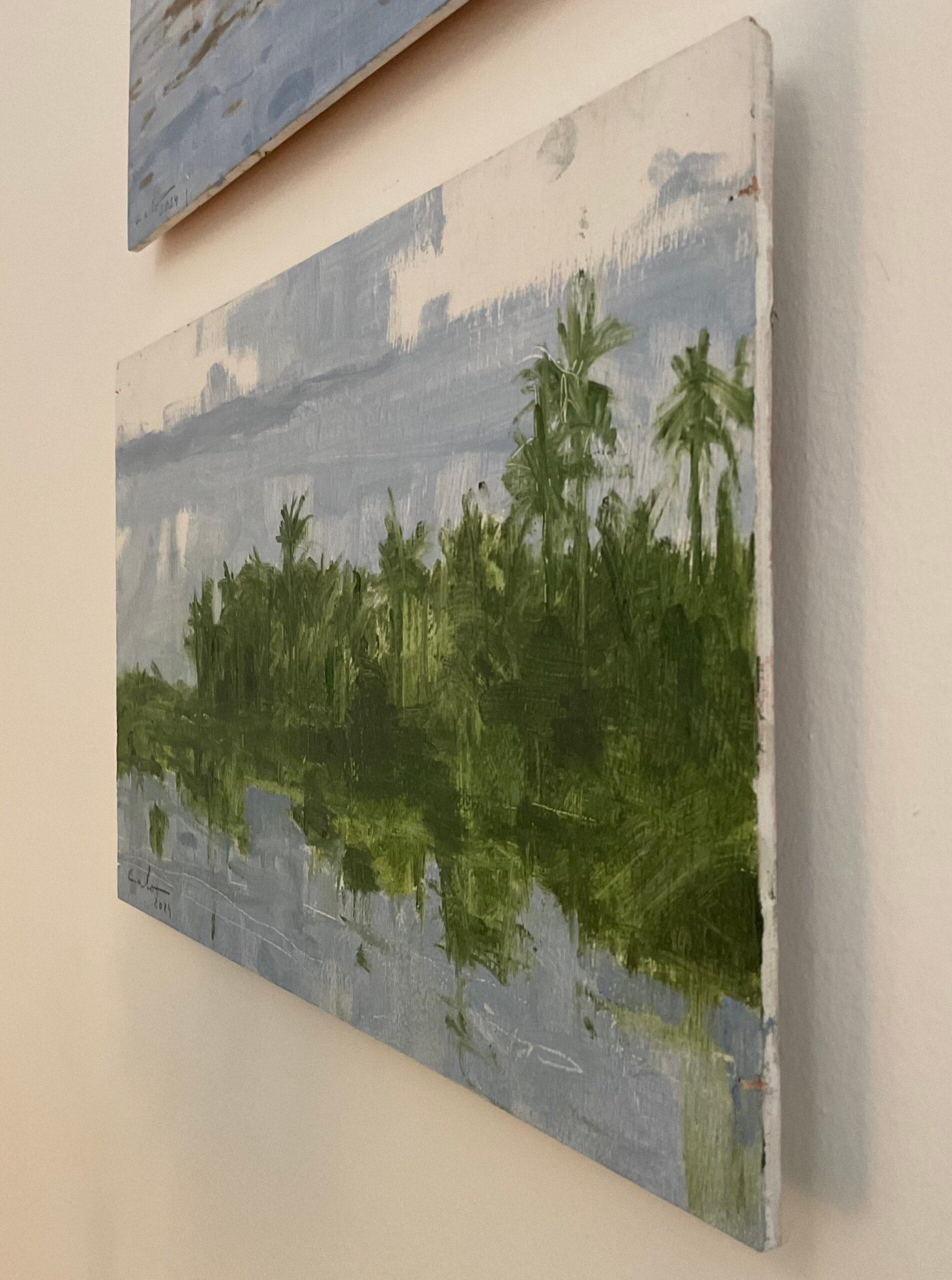 11/02/2023, 16.56h von Calo Carratalá - Kleine Wasserlandschaft, Senegal, Palmen im Angebot 5