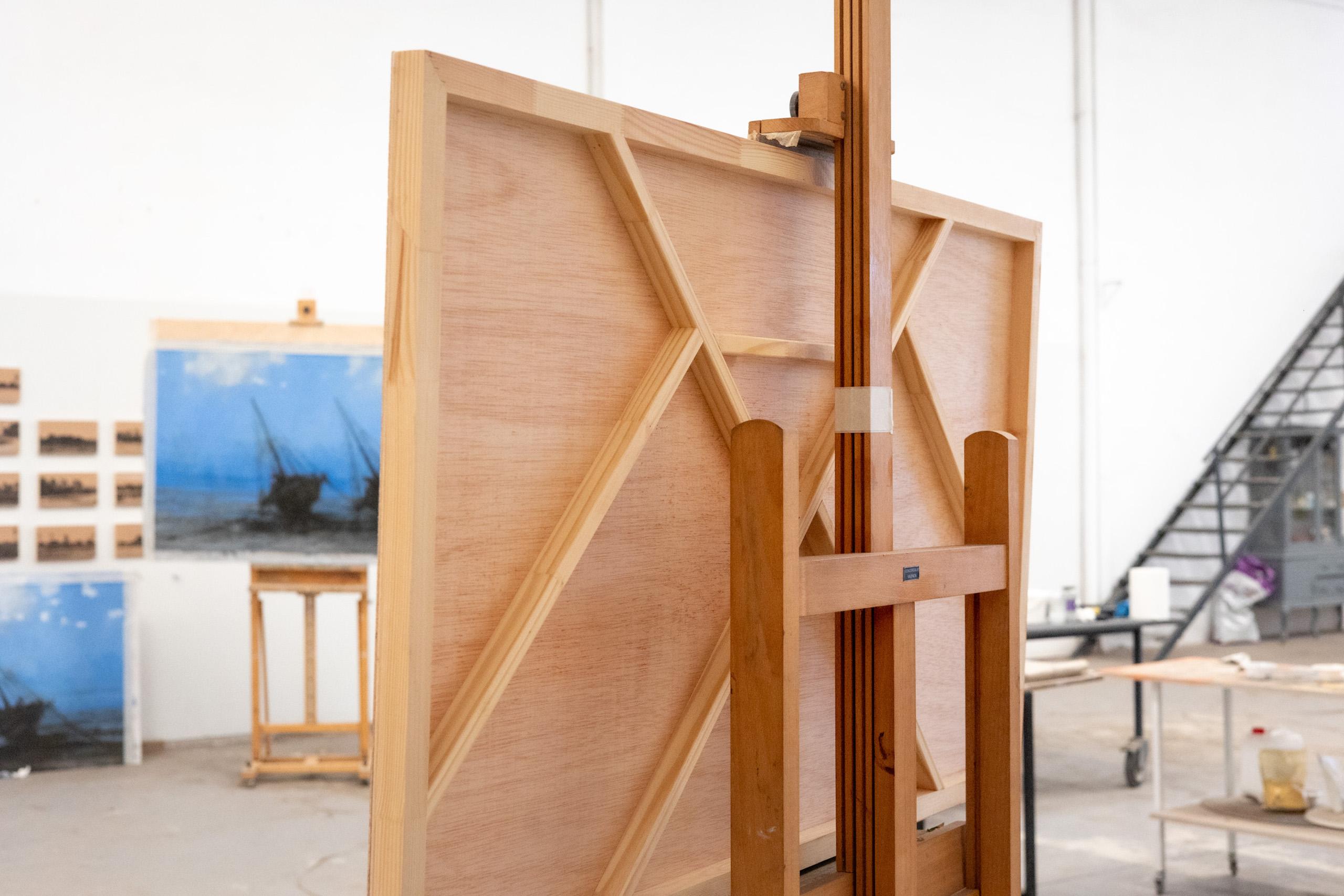 11/02/2023, 17.50 h by Calo Carratalá - Senegal landscape painting, Africa, wood im Angebot 9