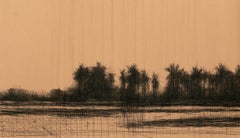 11/02/2023, 17.50 h by Calo Carratalá - Senegal landscape painting, Africa, wood