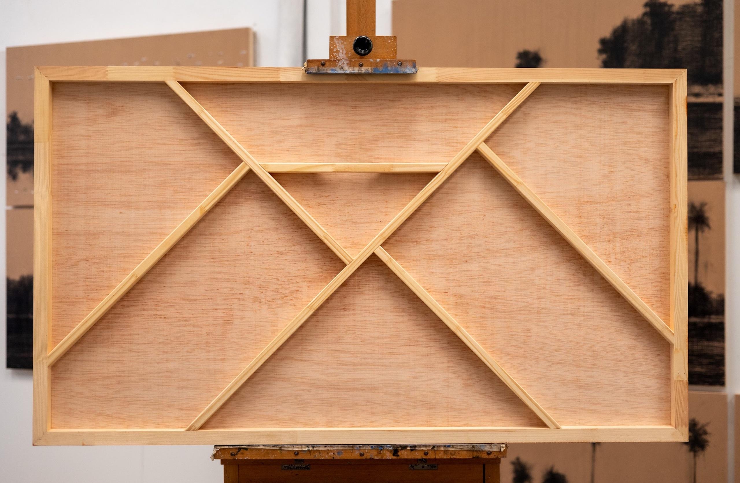 9/02/2023, 15.56 h by Calo Carratalá - Senegal landscape painting, Africa, wood im Angebot 8