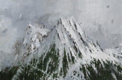 Baqueira di C.C. Carratalá - dipinto di grandi dimensioni, paesaggio montano, neve