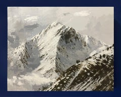 Benasque 2 by C. Carratalá - large painting, mountain landscape, snow