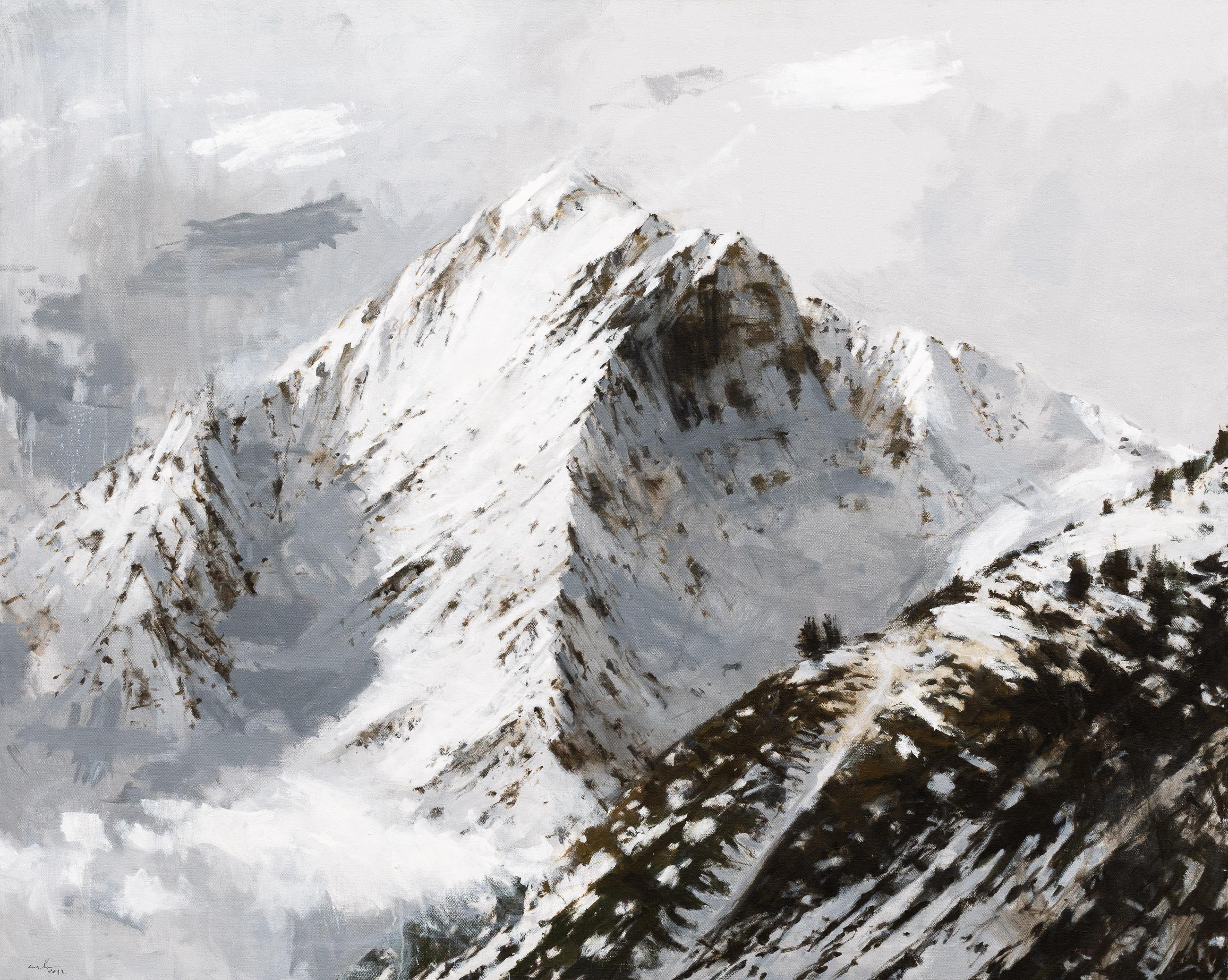 Benasque 2 von C. Carratalá - großes Gemälde, Berglandschaft, Pyrenäen, Spanien