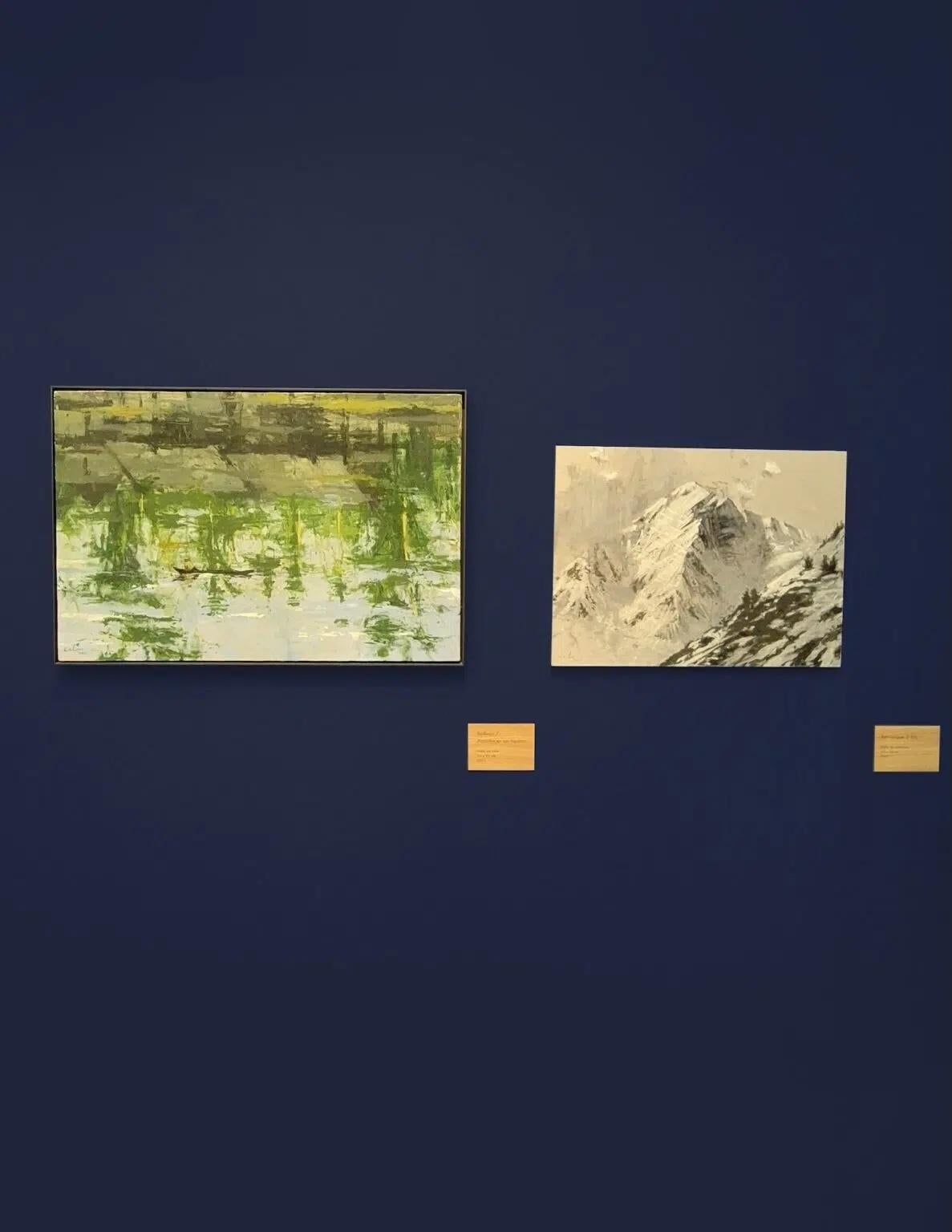 Benasque 3 bis by C. Carratalá - Landscape painting, mountain, snow, winter (Zeitgenössisch), Painting, von Calo Carratalá