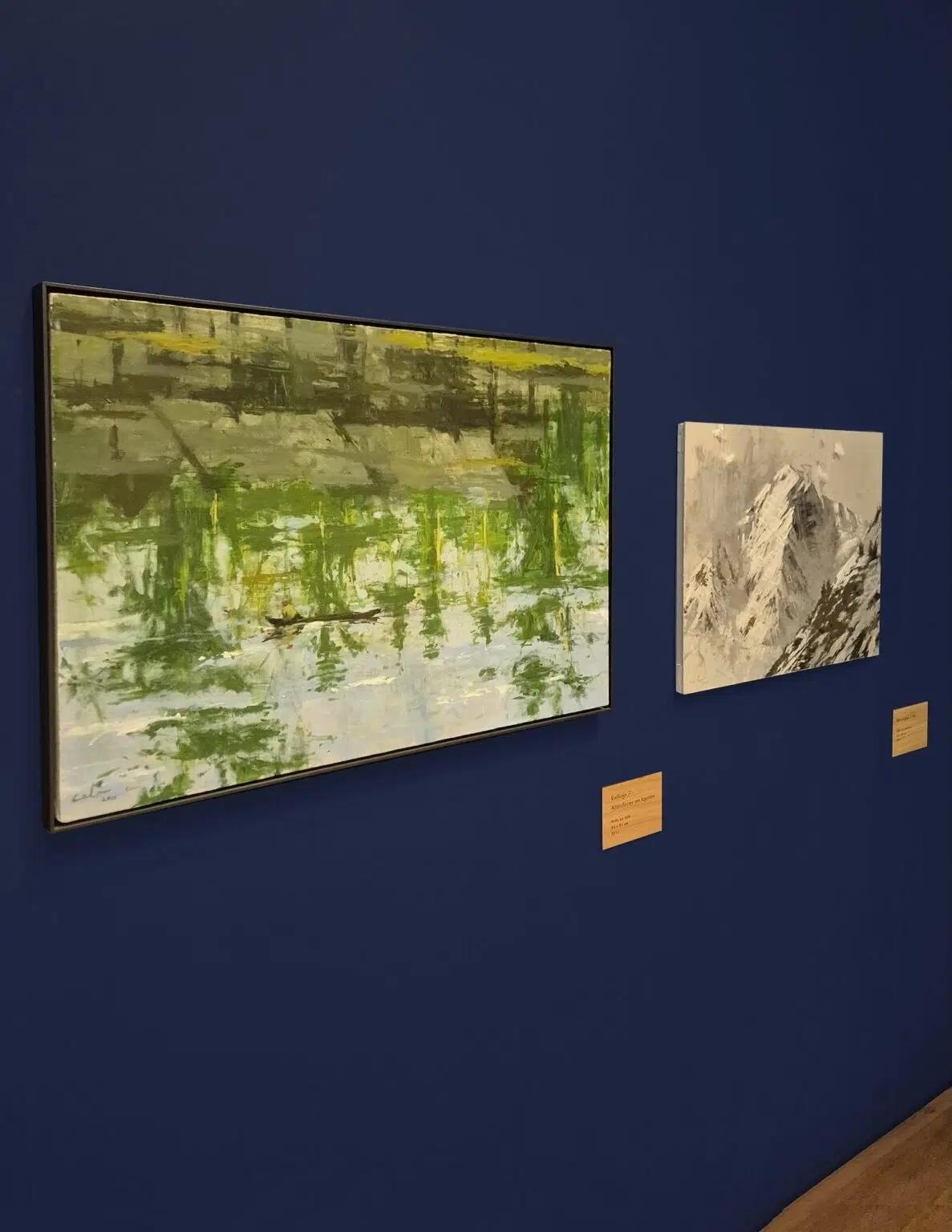 Benasque 3 bis by C. Carratalá - Landscape painting, mountain, snow, winter (Beige), Landscape Painting, von Calo Carratalá