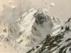 Benasque 3 bis by C. Carratalá - Landscape painting, mountain, snow, winter