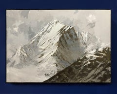 Benasque 3 di C. Carratalá - quadro di grandi dimensioni, paesaggio montano, neve