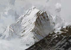 Benasque 3 di C. Carratalá - quadro di grandi dimensioni, paesaggio montano, neve