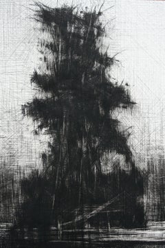Black Forests No.12 - Tropische Waldlandschaft, Bleistiftzeichnung auf Papier