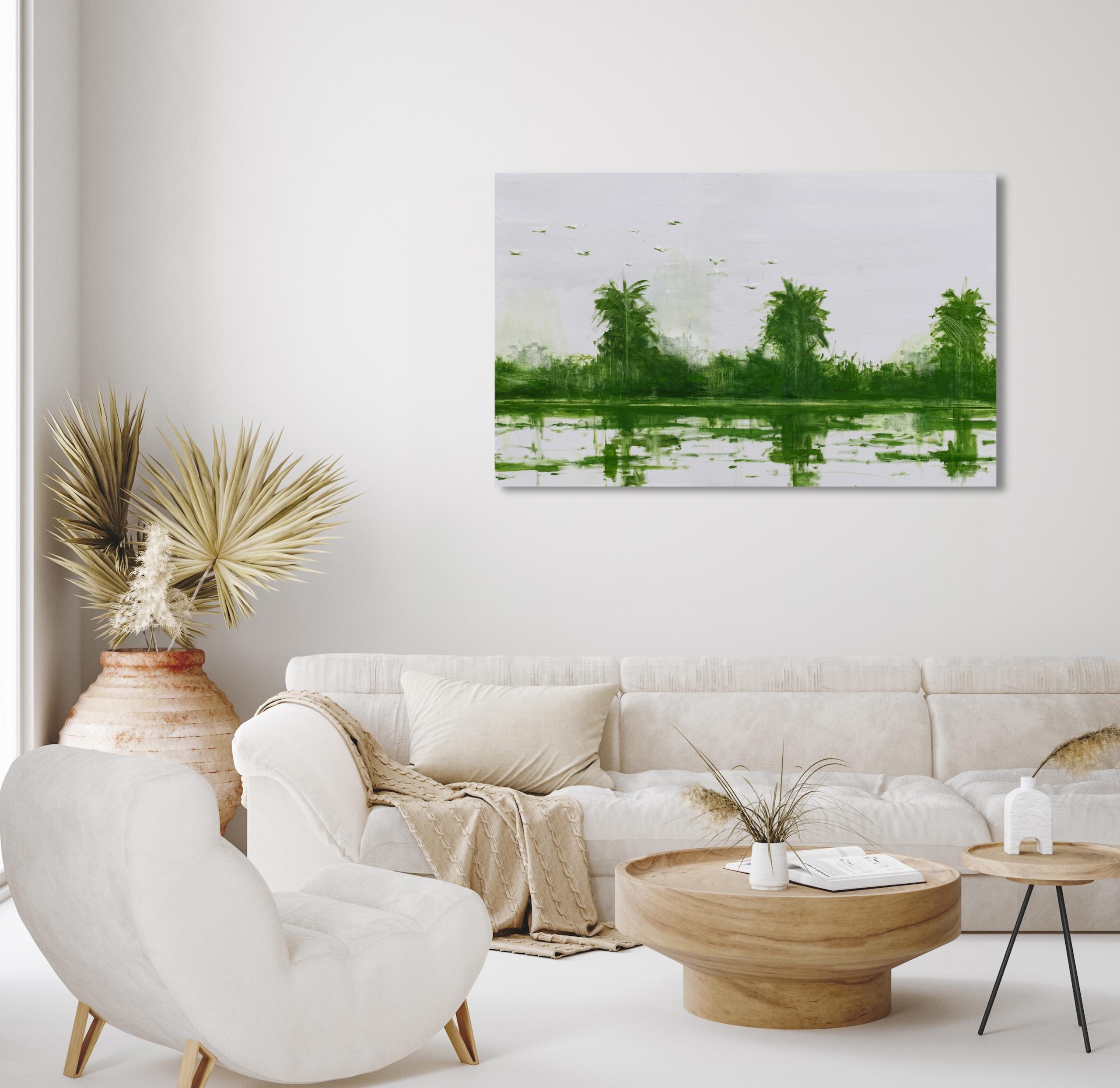 Bolong 2 sul fiume Casamance di Calo Carratalá - Quadro d'acqua, Senegal in vendita 1