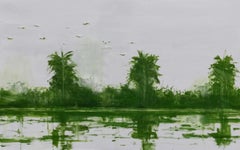 Bolong 2 sur le fleuve Casamance par Calo Carratalá - Aquarelle, Sénégal