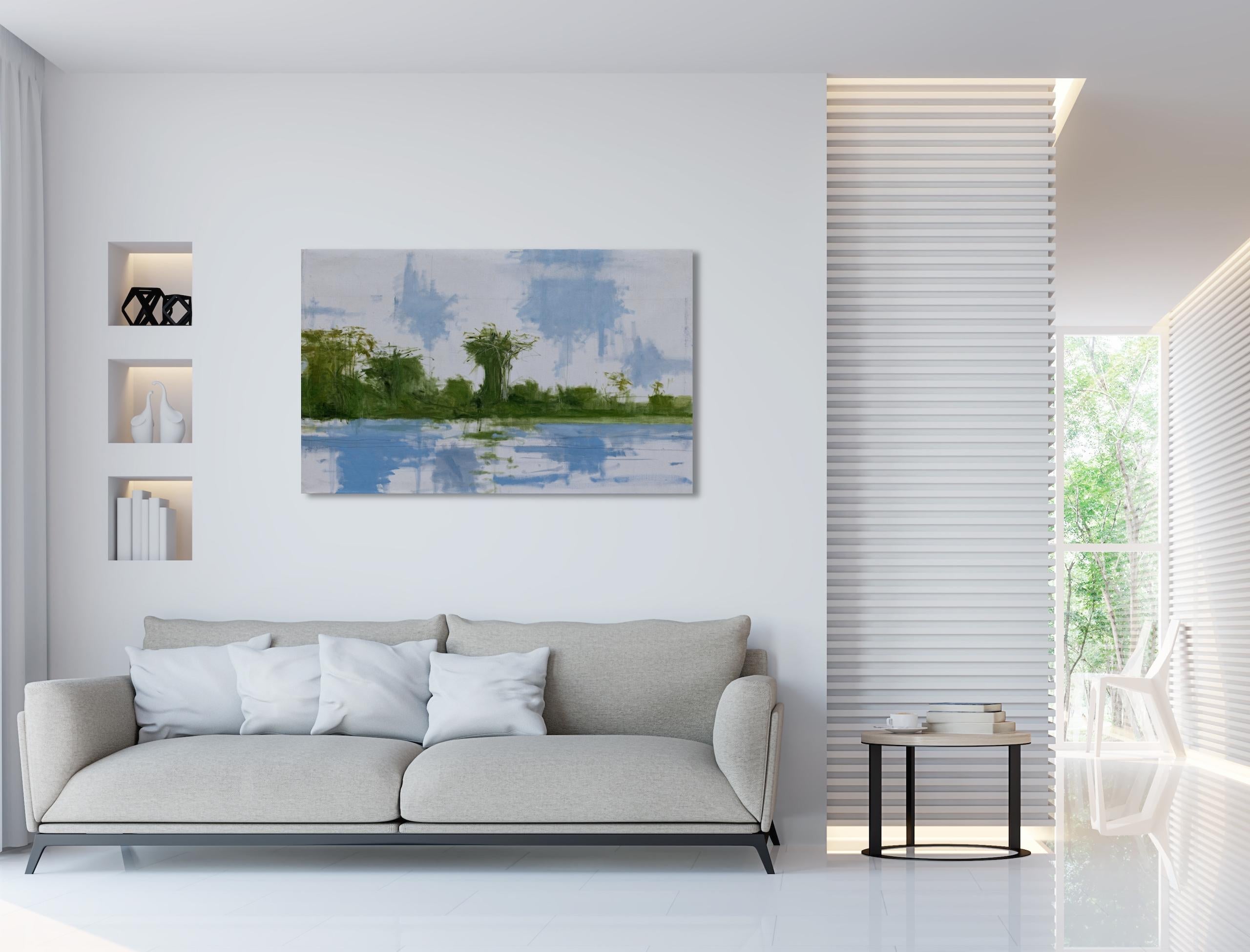 Bolong 3 sul fiume Casamance di Calo Carratalá - Quadro d'acqua, Senegal in vendita 1