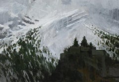 Canfranc by C. Carratalá - Large scale painting, mountain landscape, snow
