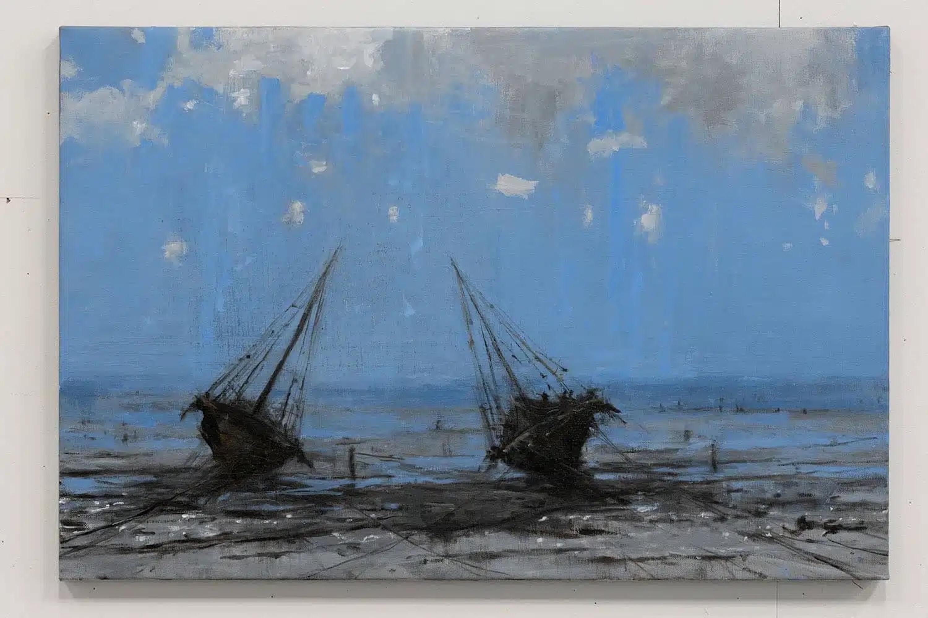 Alles bewegt sich auf sein Ende zu I von Calo Carratalá - Landschaftsmalerei im Angebot 7