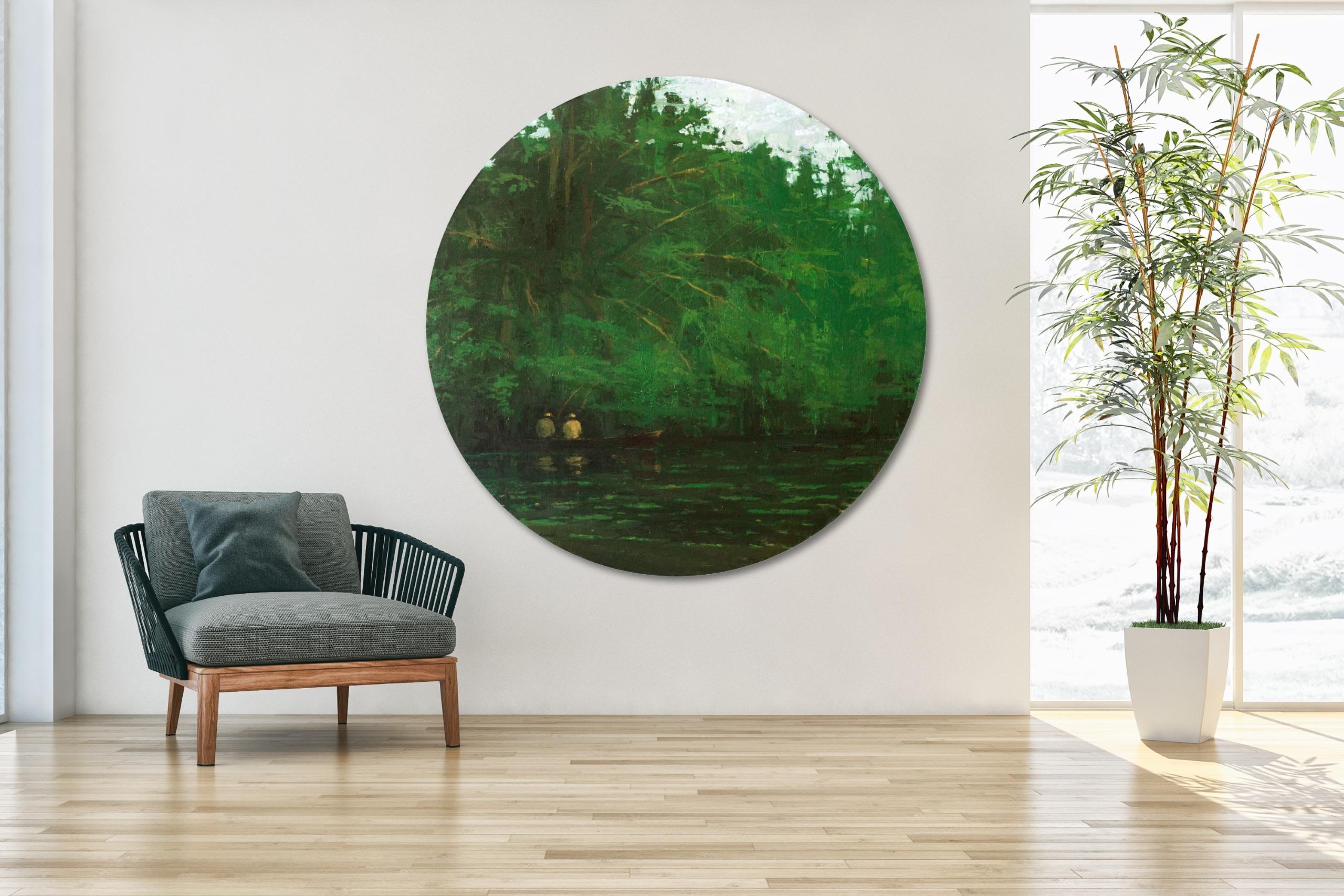 La pêche dans la rivière Itaya - Painting de Calo Carratalá