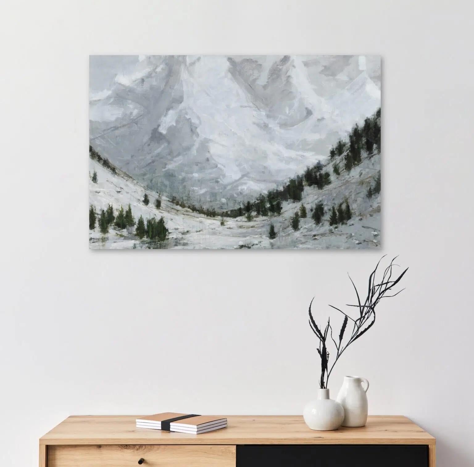 Großer Bernhardiner N10 von Calo Carratalá - Landschaftsmalerei im Angebot 1