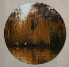 Iron Jungles #10 by Calo Carratalá - Circular Painting, forest landscape