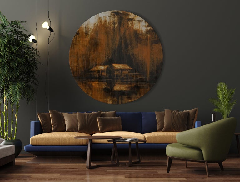 Calo Carratalá Iron Jungles 11, Jungle series (Tondo Painting) For