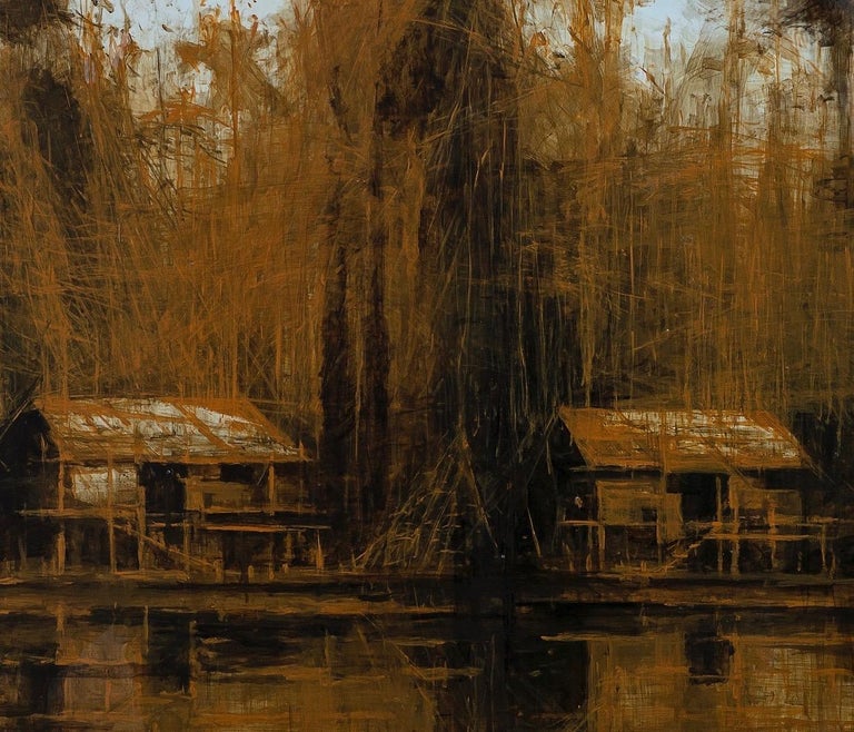 Calo Carratalá Iron Jungles 8, Jungle series (Tondo Painting) For