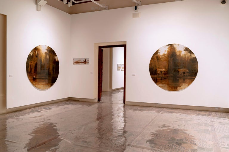 Calo Carratalá Iron Jungles 8, Jungle series (Tondo Painting) For