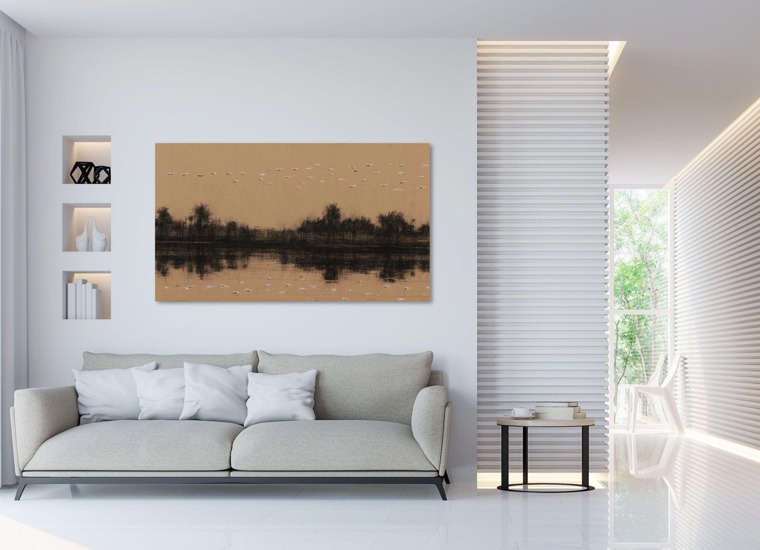 Manglares en Casamance nº 3 by Calo Carratalá - Pintura de paisaje de Senegal en venta 1