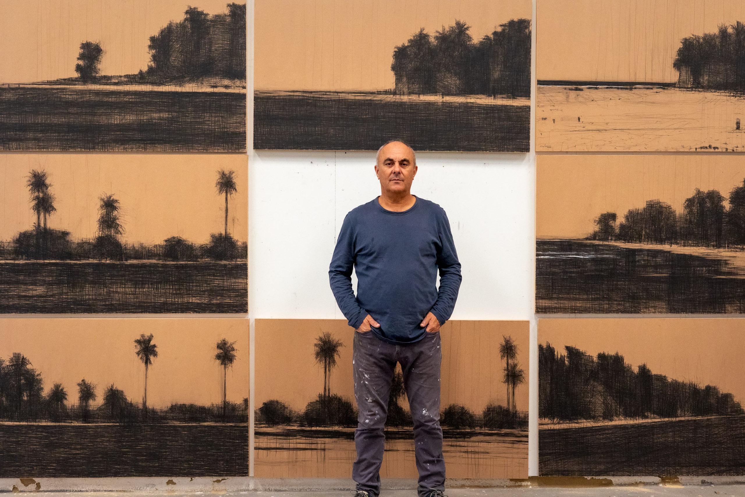 Mangroves in Casamance No.3 by Calo Carratalá - Senegal landscape painting im Angebot 4