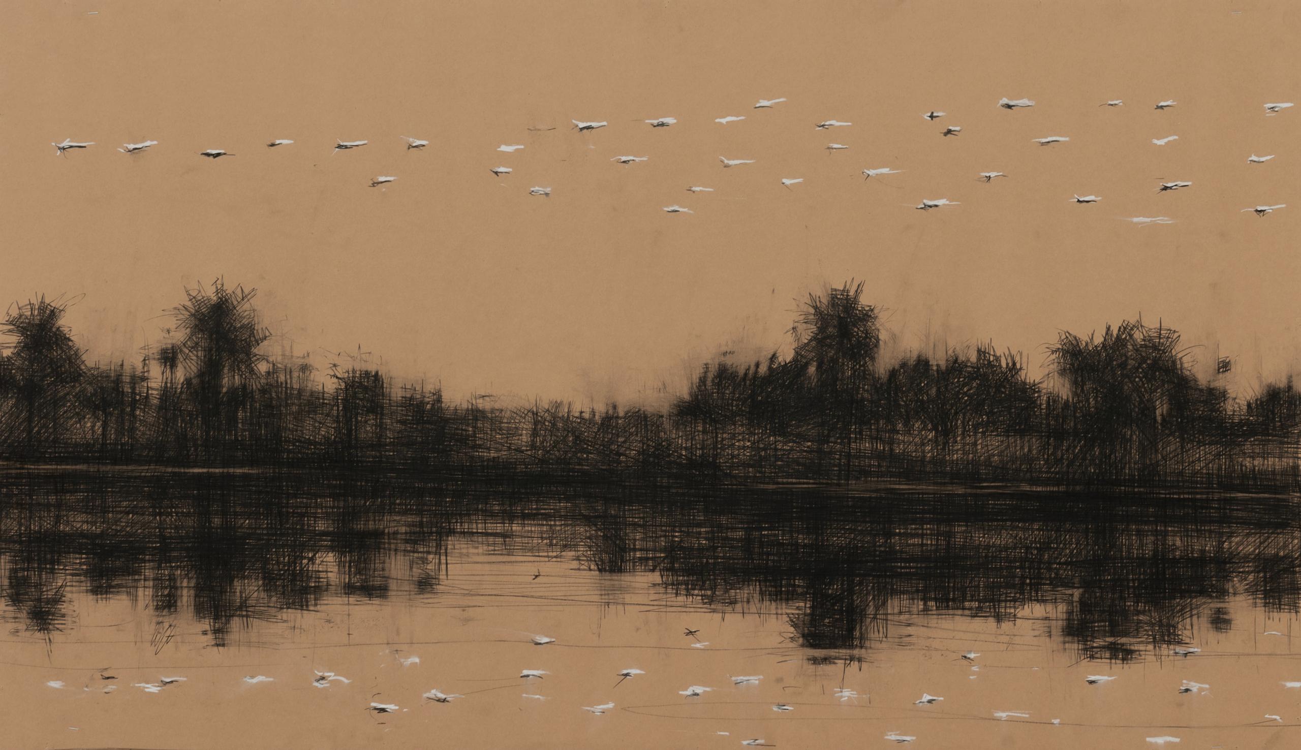 Mangroves in Casamance No.3 by Calo Carratalá - Senegal landscape painting