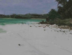 Marina n°9 de Calo Carratalá - Peinture de paysage de plage, été, Tanzanie