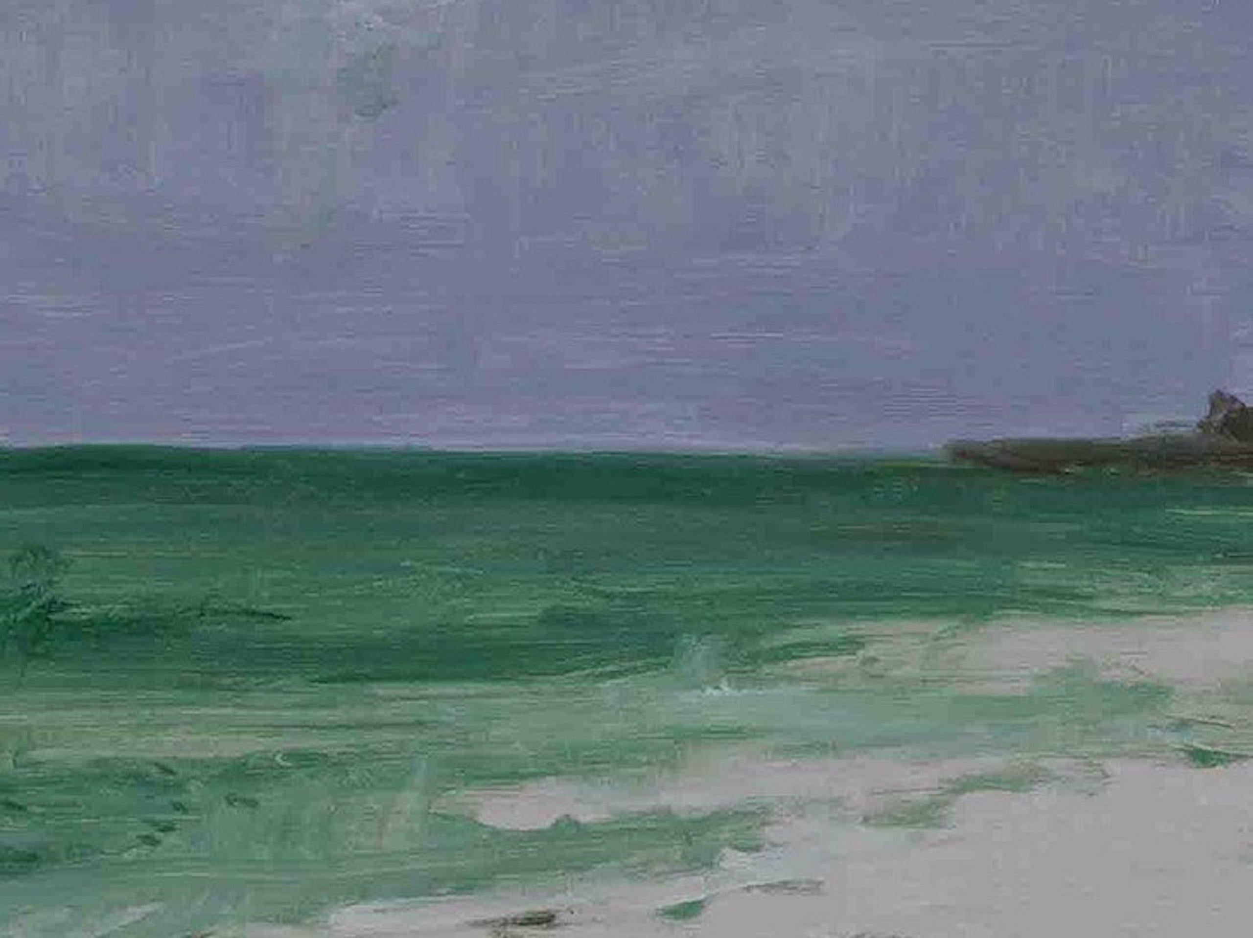 Marinas n°9 by Calo Carratalá - Beach landscape painting, summer, Tanzania For Sale 2