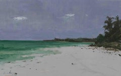 Marina n°9 de Calo Carratalá - Peinture de paysage de plage, été, Tanzanie