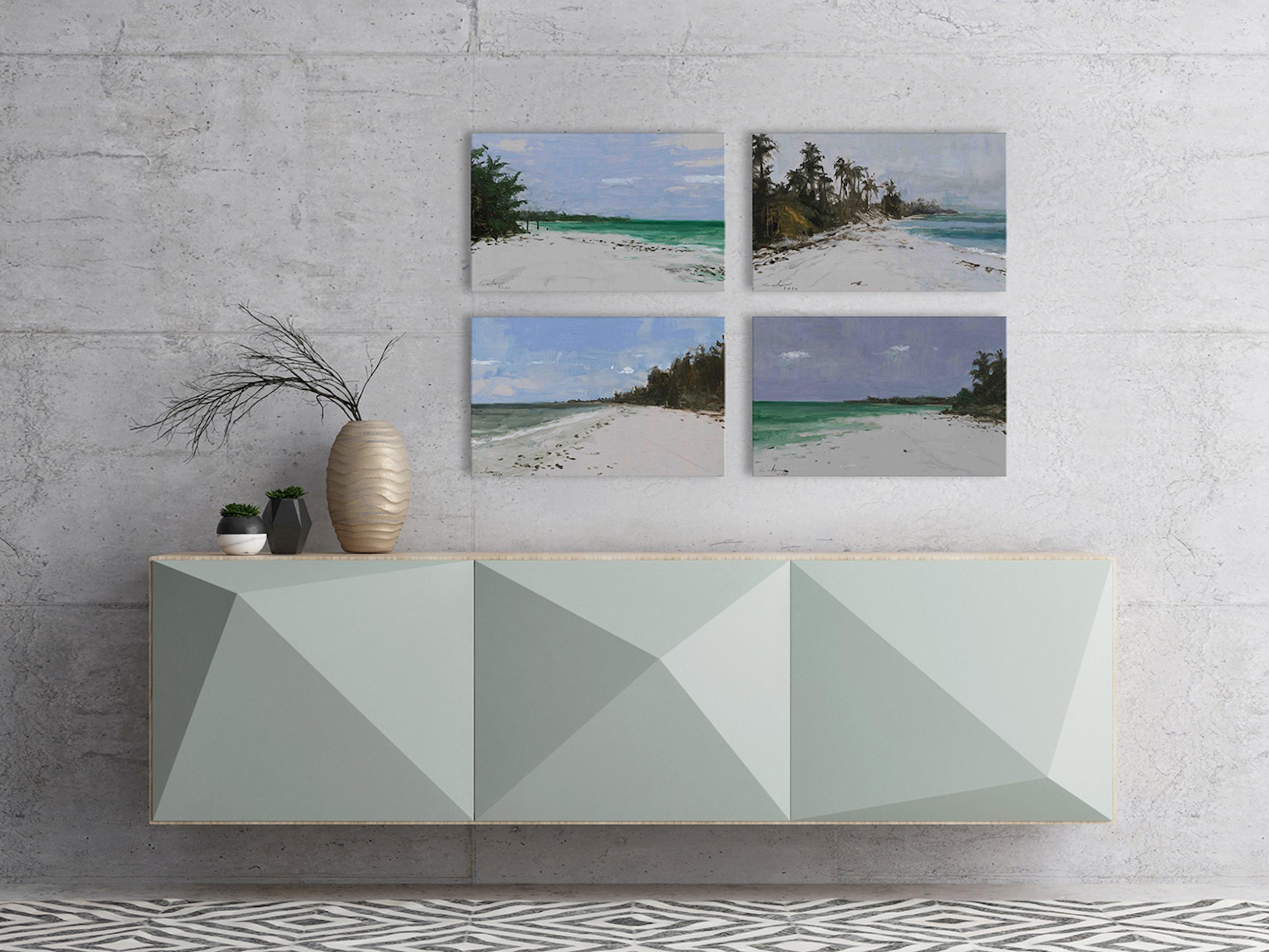 Marinas n°9, n°18, n°29 & n°38 von Calo Carratalá - Tansania, Gemälde mit Meeresmotiven im Angebot 1