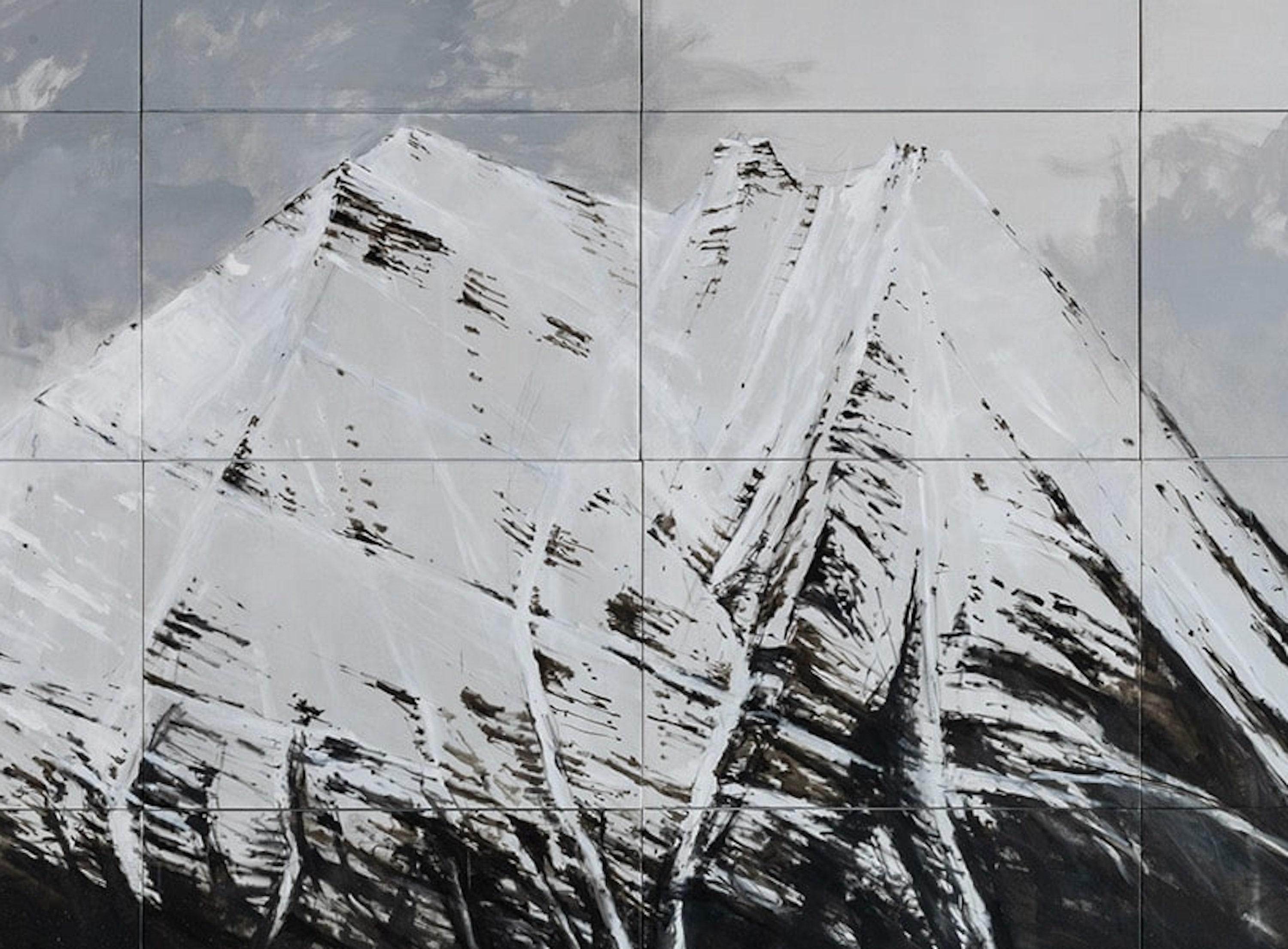 Mountain in Lyngen by Calo Carratalá - Large mountain landscape painting, Norway For Sale 3